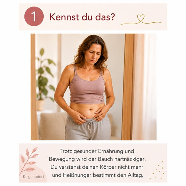 Kennst du das? Trotz gesunder Ernährung verändert sich der Bauch.